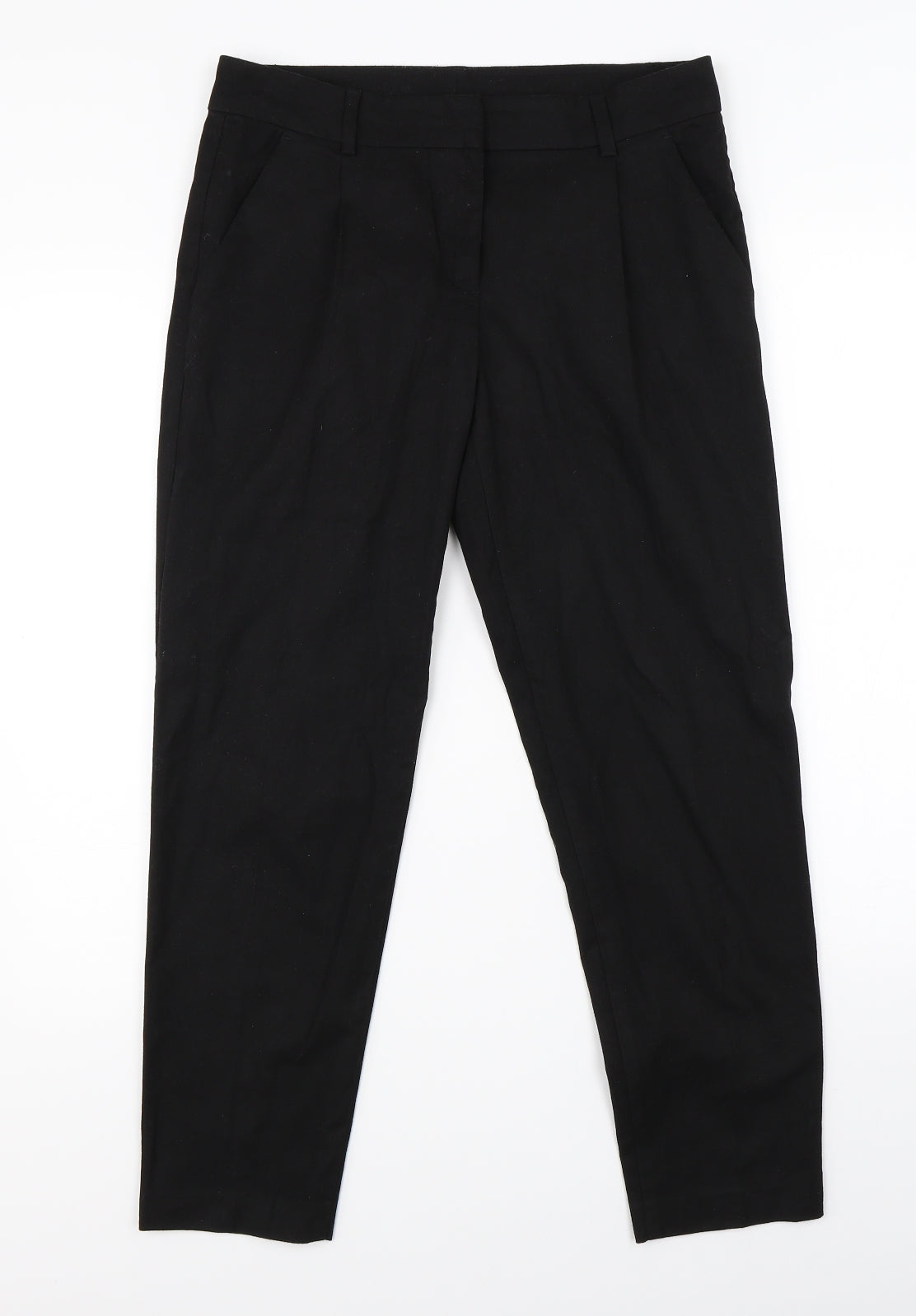 Preworn Womens Black   Dress Pants Trousers Size 10 L25 in