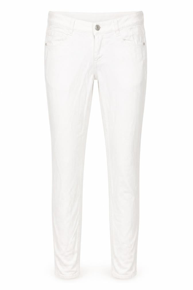 Front view of FC Jeans women’s white denim skinny jeans, size UK 12, 32-inch leg