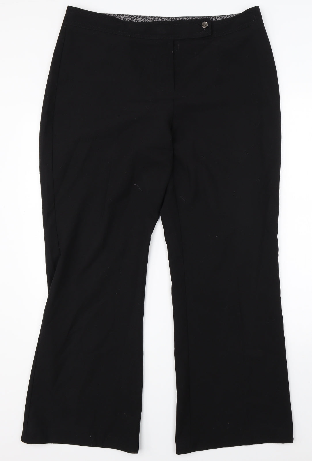 M&Co Womens Black   Dress Pants Trousers Size 16 L27 in