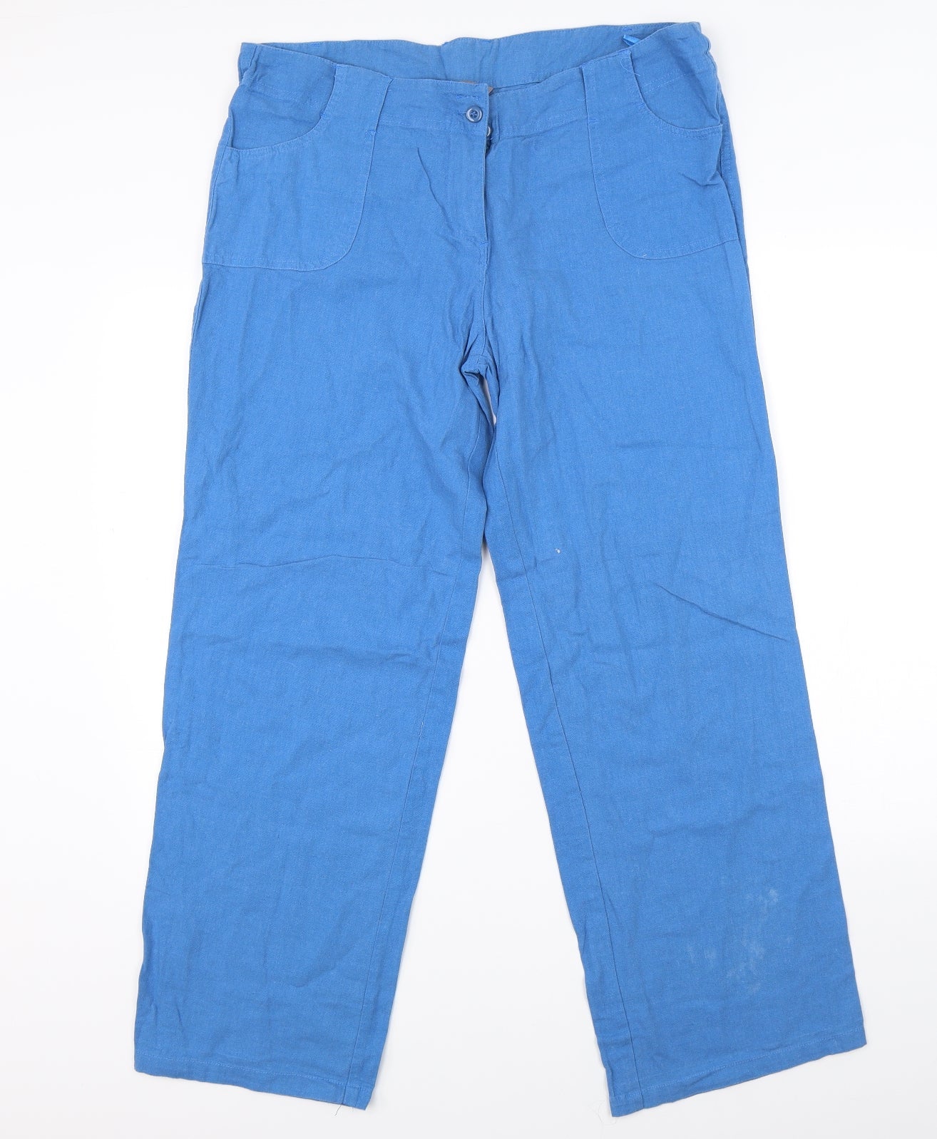 Mia Moda Womens Blue   Trousers  Size 36 in L28 in