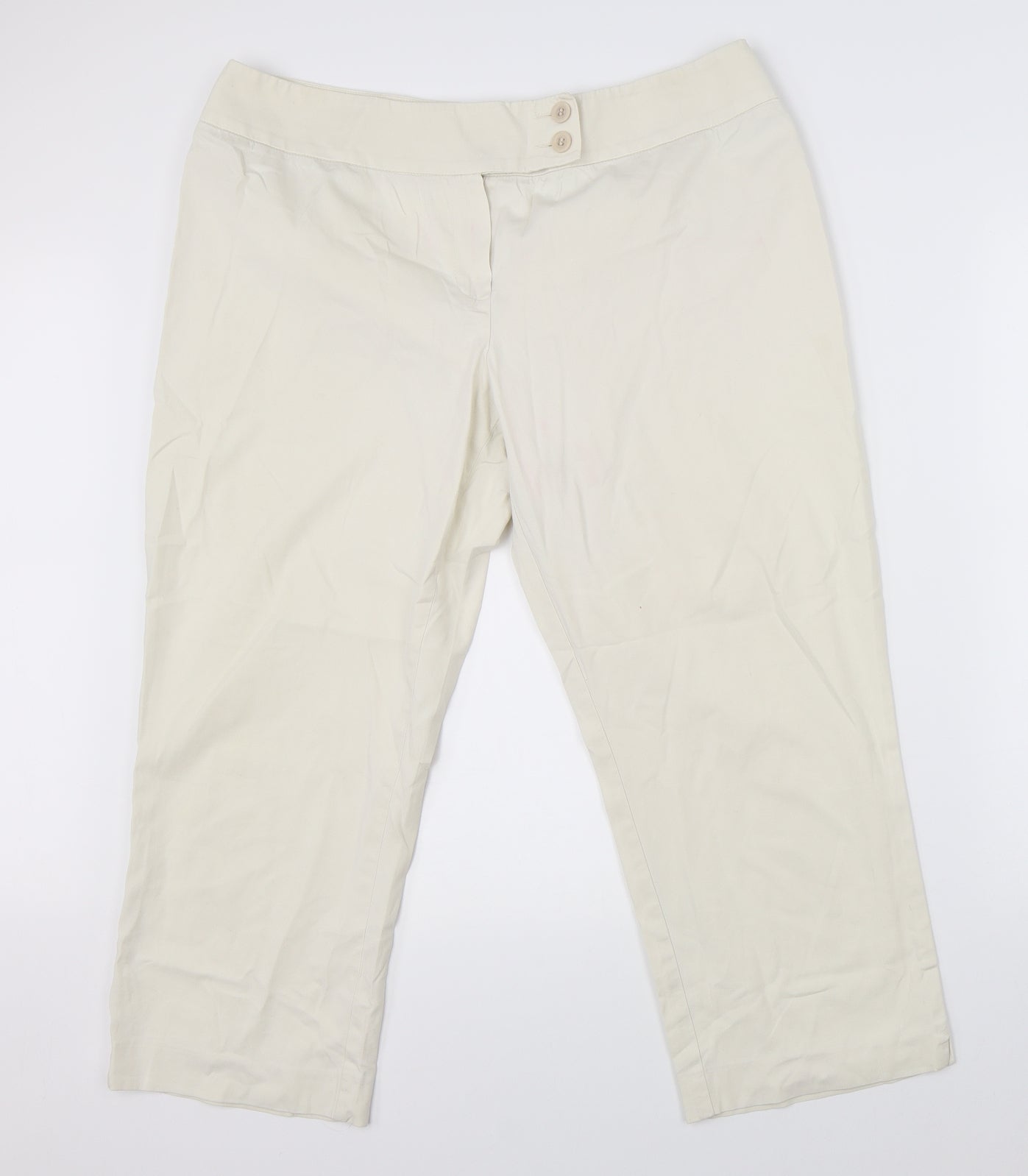 Preworn Womens Beige   Trousers  Size 38 in L23 in