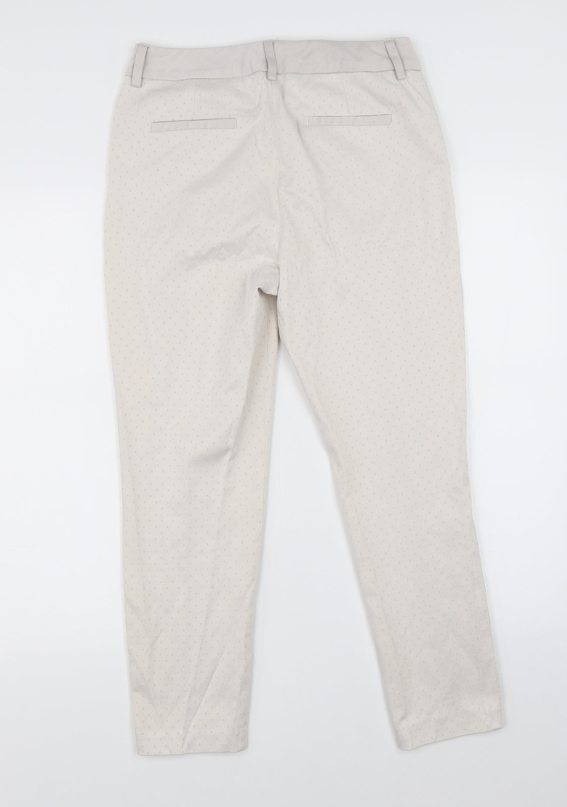 M&S Womens Ivory   Dress Pants Trousers Size 8 L23 in