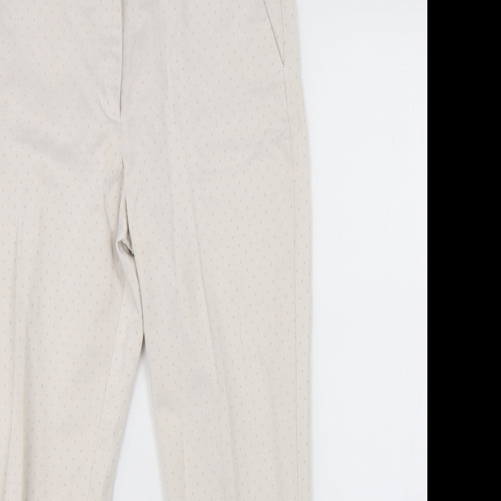 M&S Womens Ivory   Dress Pants Trousers Size 8 L23 in