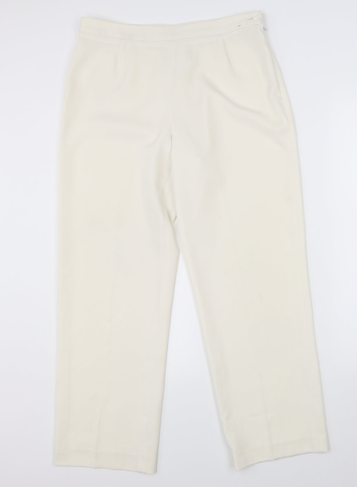 Punt Roma Womens White   Dress Pants Trousers Size 42 L28 in