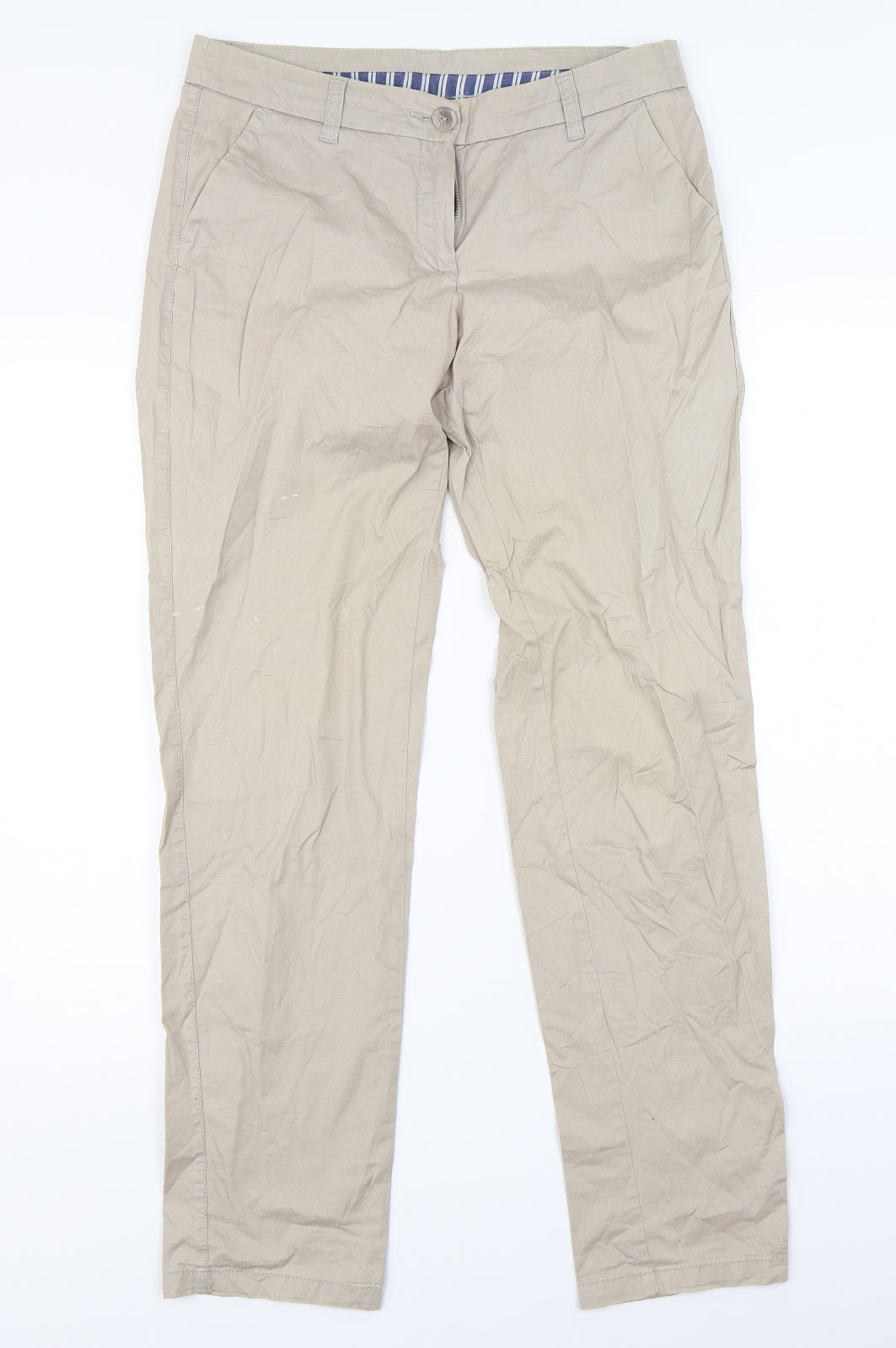 Blue Motion Womens Beige   Chino Trousers Size 8 L28 in