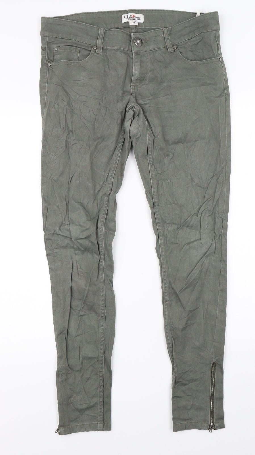 Chillin Womens Green   Chino Trousers Size M L28 in
