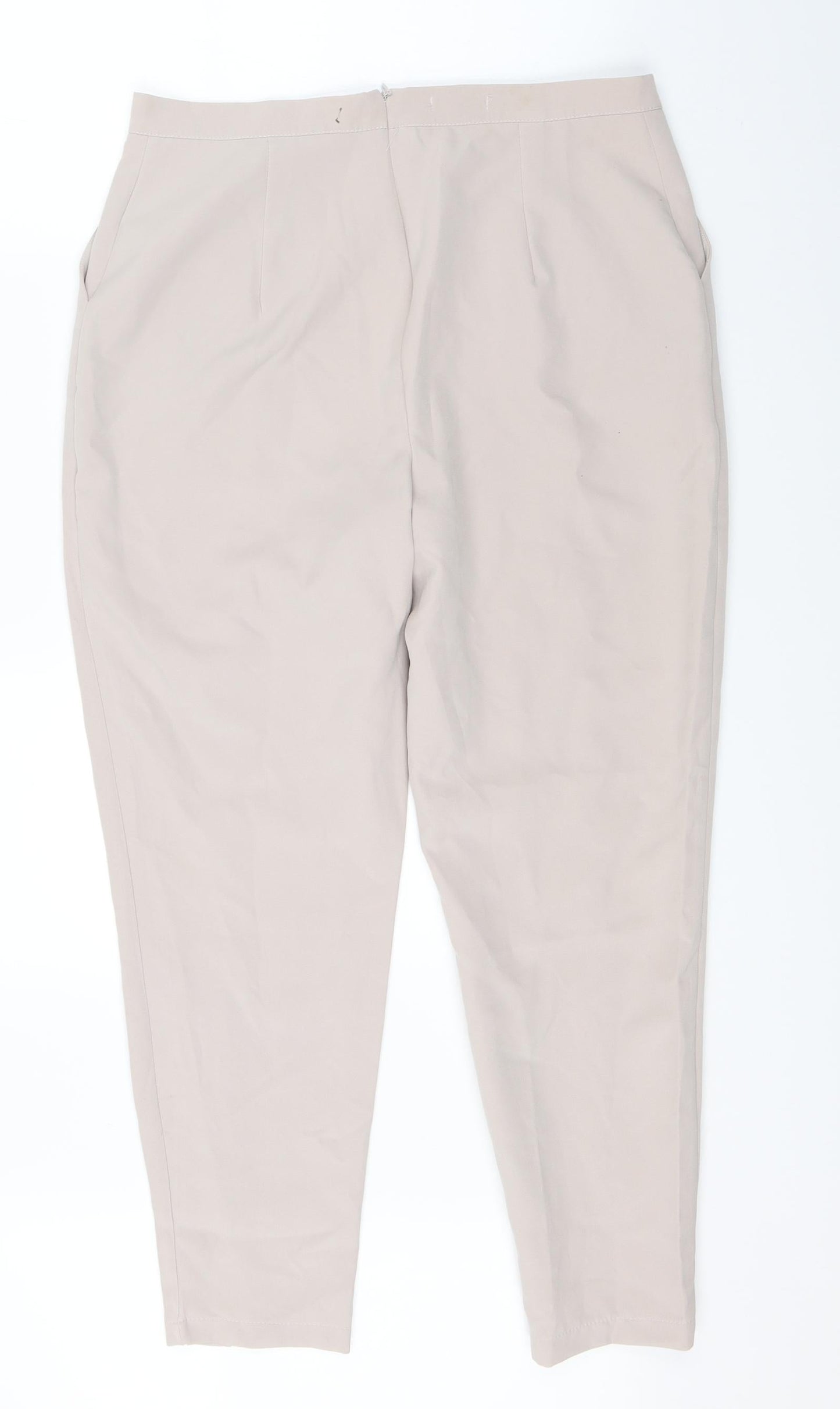 Boohoo Womens Beige   Dress Pants Trousers Size 14 L26 in