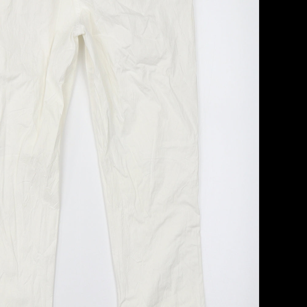 Number One Womens White   Trousers  Size 10 L26 in