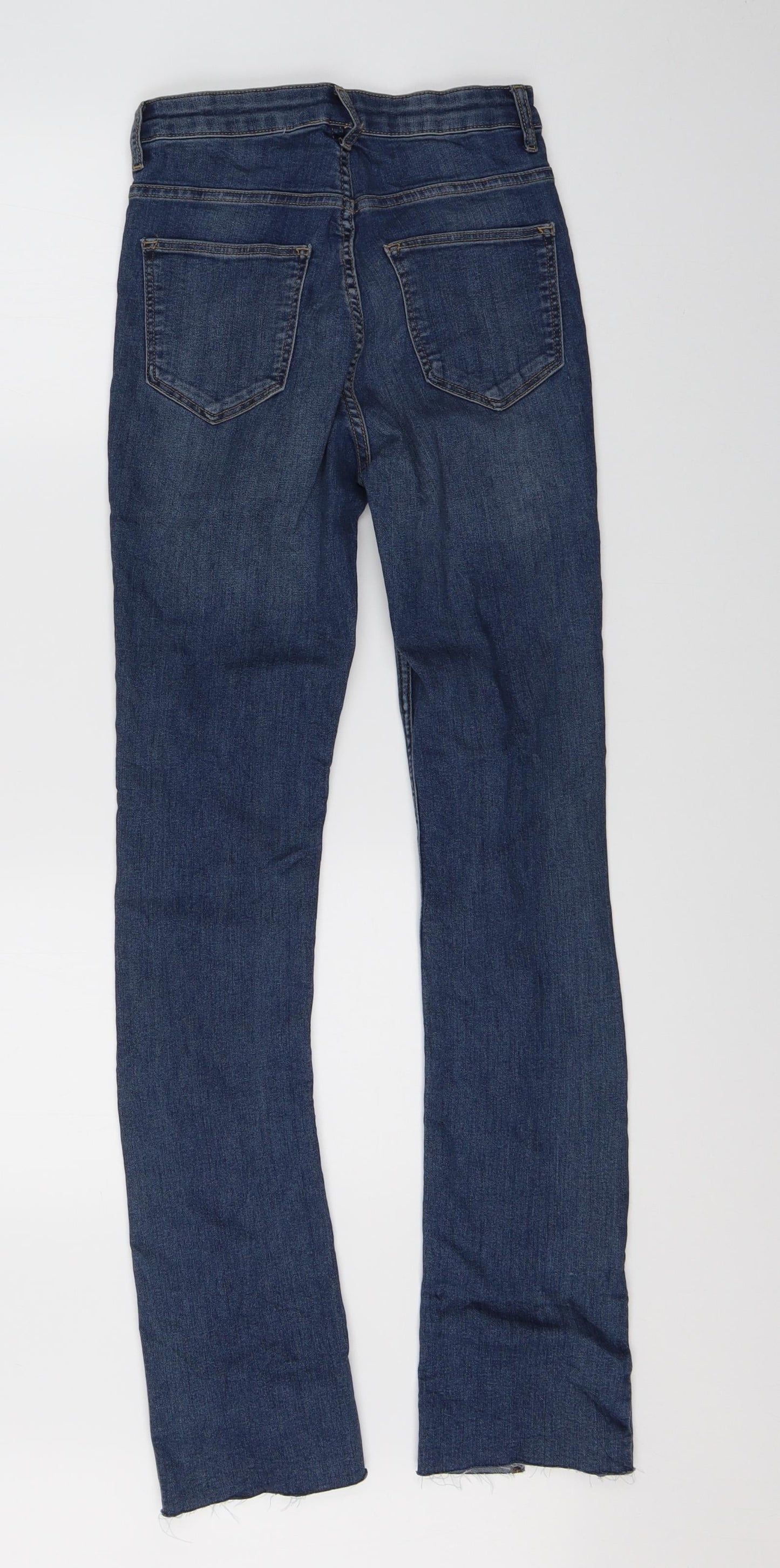 Preworn Womens Blue  Denim Straight Jeans Size 6 L29 in