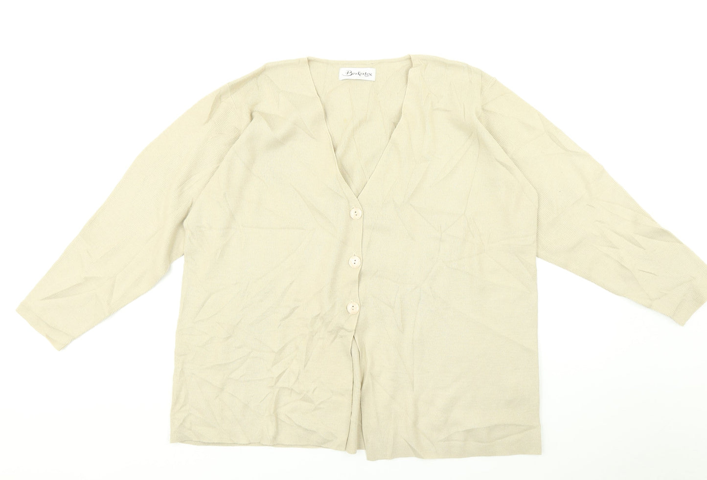 Berkertex Womens Beige   Cardigan Jumper Size 18