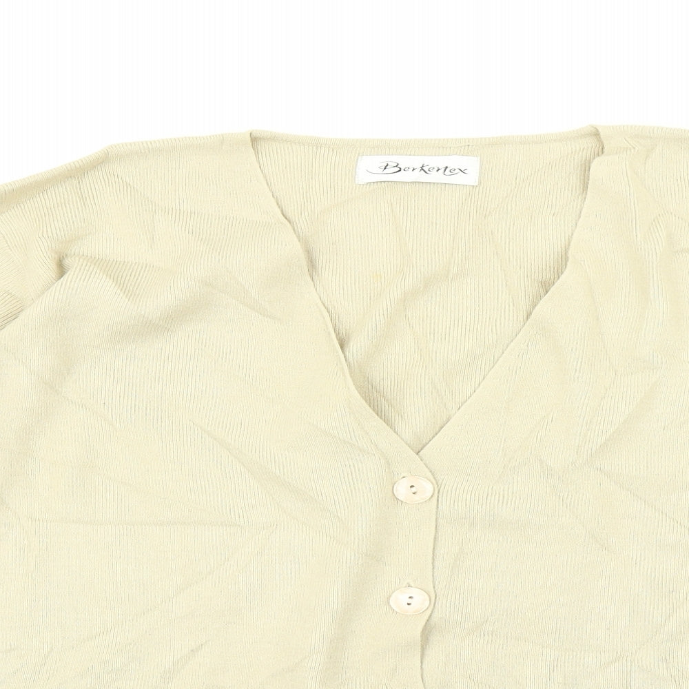 Berkertex Womens Beige   Cardigan Jumper Size 18