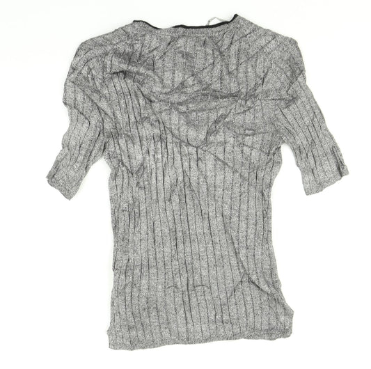 Marks and Spencer Womens Grey   Basic T-Shirt Size 8