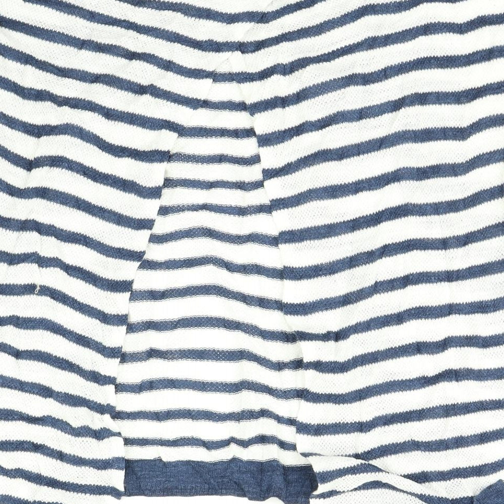 NEXT Womens Multicoloured Striped  Basic T-Shirt Size 12  - Tie back