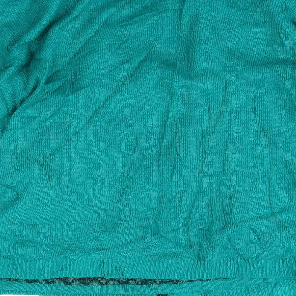 Envy Womens Green Argyle/Diamond   Jumper Size S