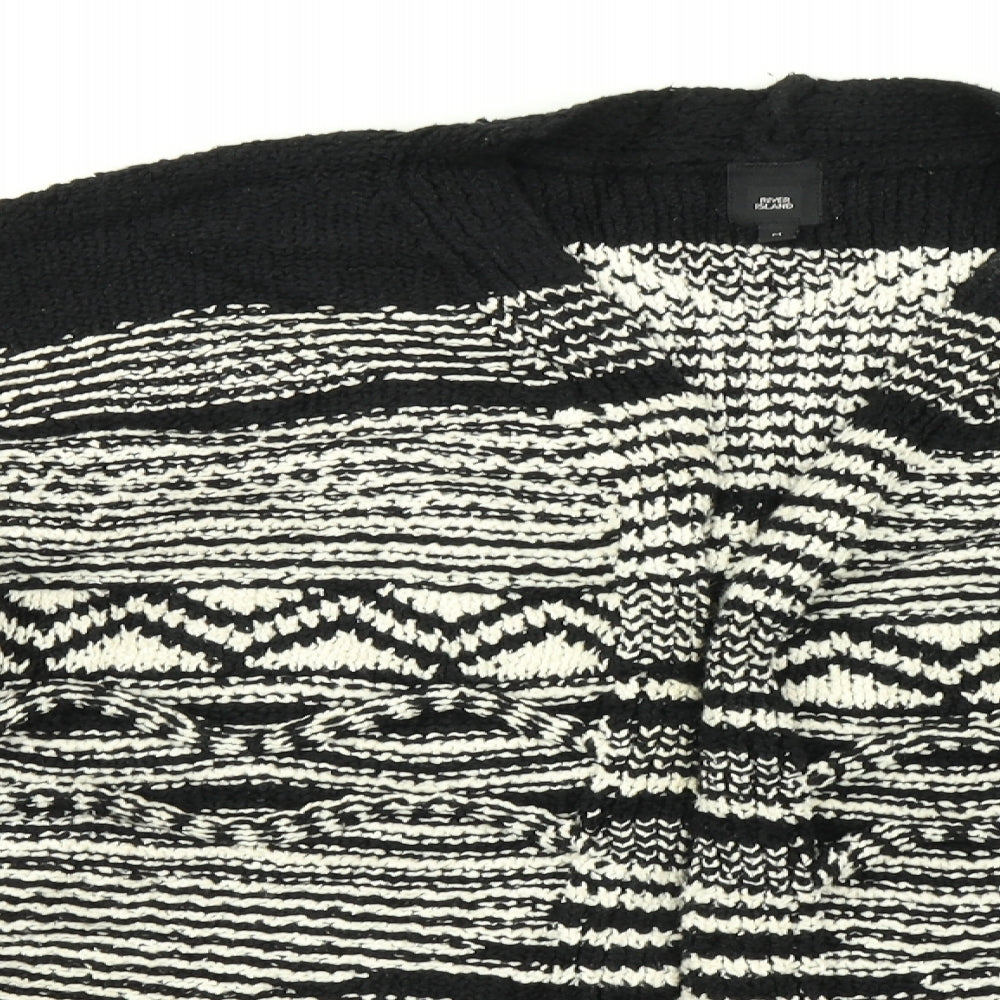 River Island Womens Multicoloured Argyle/Diamond  Cardigan Jumper Size M