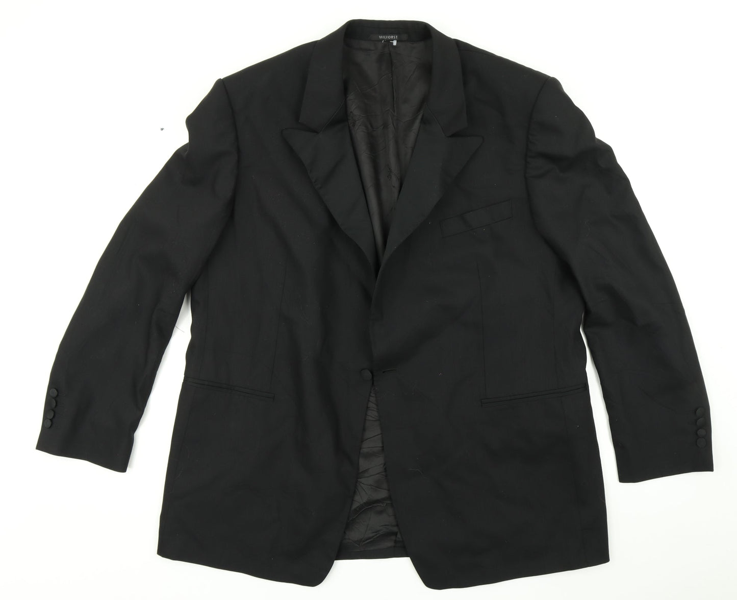 WILVORST Mens Black   Jacket Suit Jacket Size L
