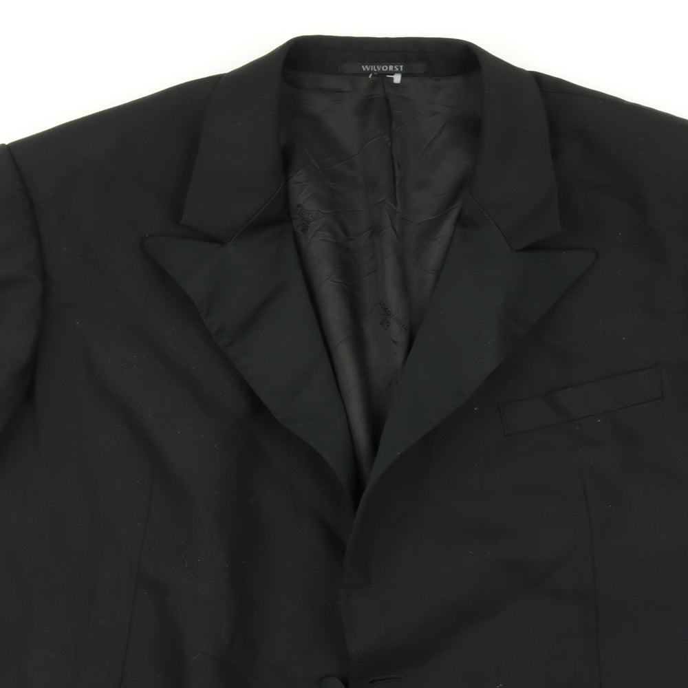 WILVORST Mens Black   Jacket Suit Jacket Size L