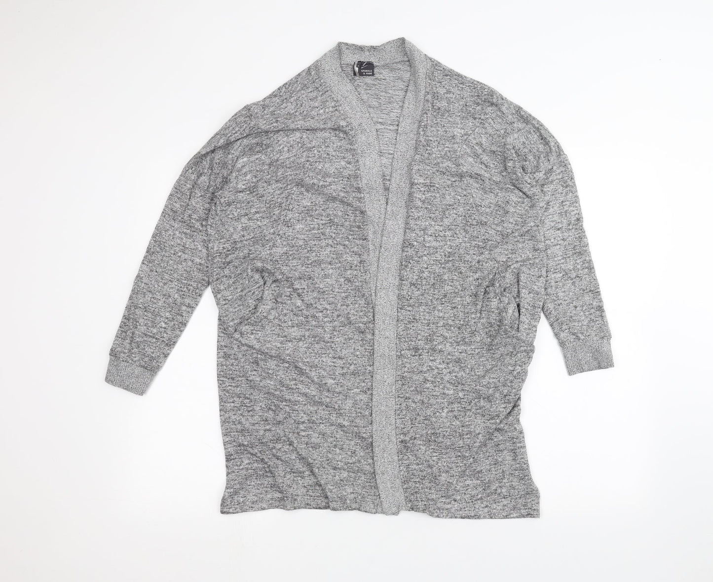 Sparkle & Fade Womens Grey   Cardigan Jumper Size S