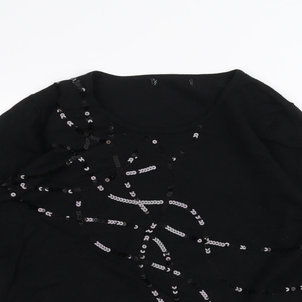 Preworn Womens Black   Pullover Jumper Size L