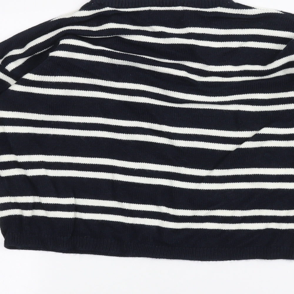 Papaya Womens Blue Striped  Pullover Jumper Size S