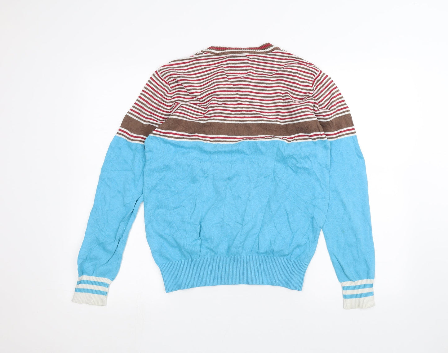 Urban District Womens Blue Striped  Pullover Jumper Size L