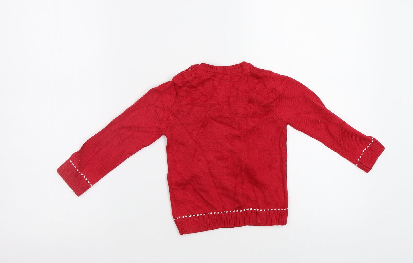 Mothercare Baby Red   Pullover Jumper Size 12-18 Months  - Xmas jumper