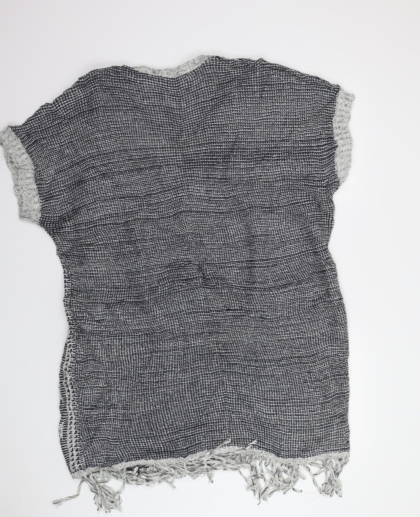 NEXT Womens Grey Geometric  Cardigan Jumper Size 16