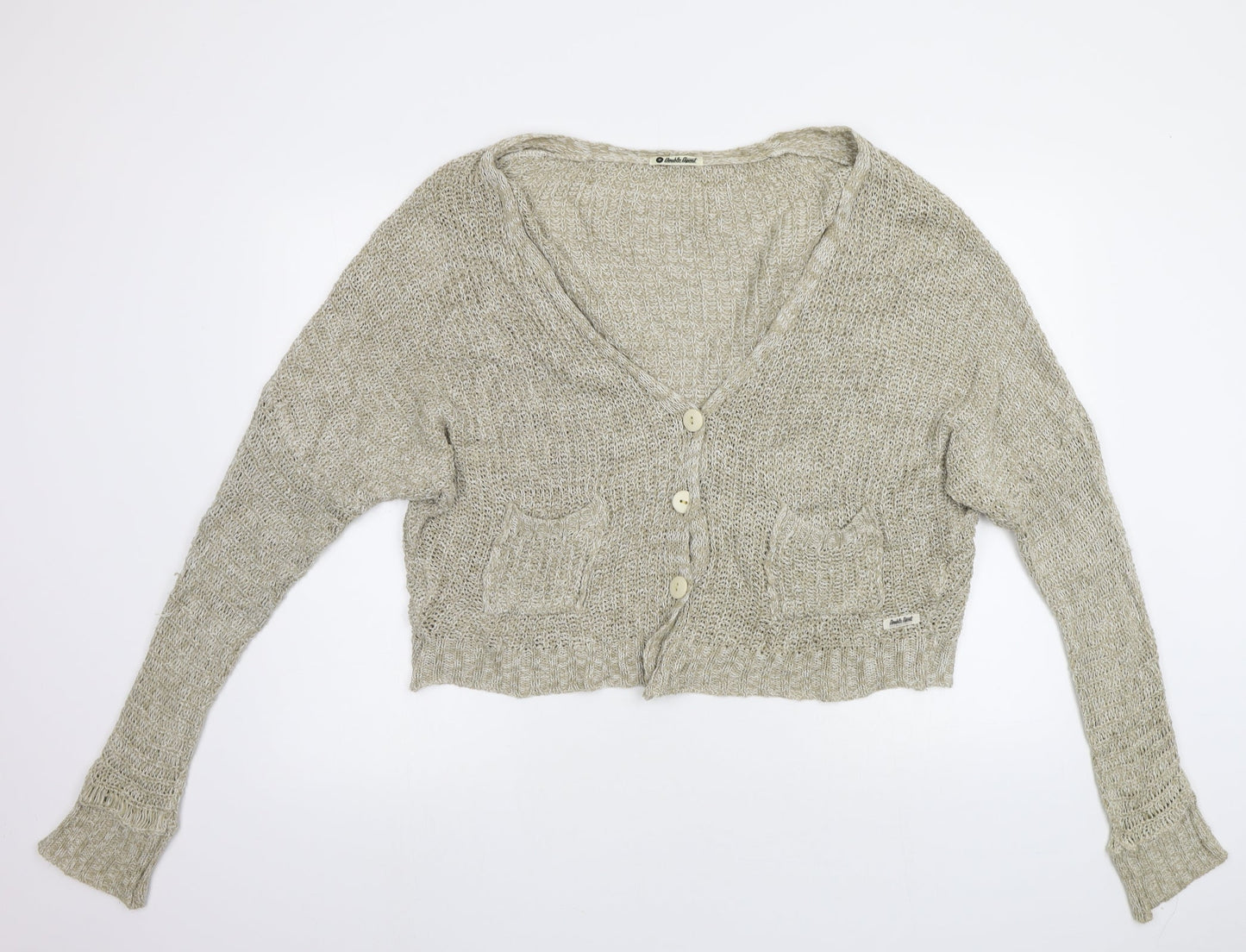 Double Agent Womens Beige   Cardigan Jumper Size M