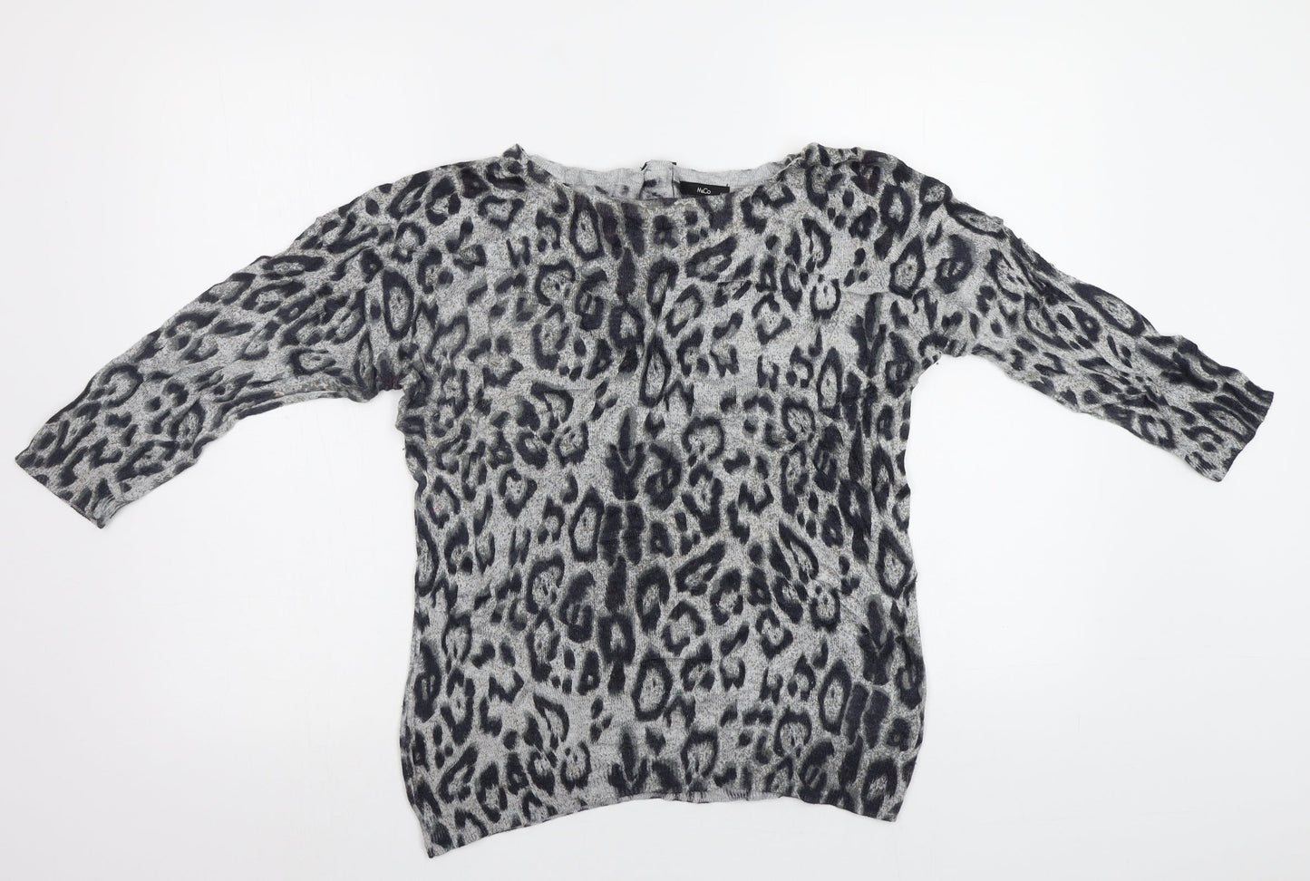 M&Co Womens Green Animal Print  Pullover Jumper Size 14