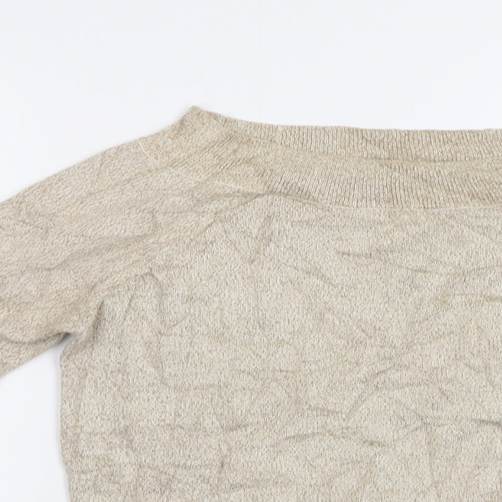 F&F Womens Gold   Pullover Jumper Size 12