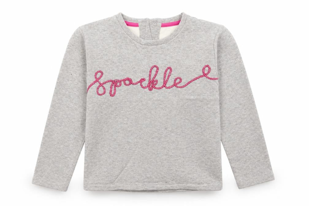 M&S Girls Grey   Pullover Jumper Size 6-7 Years