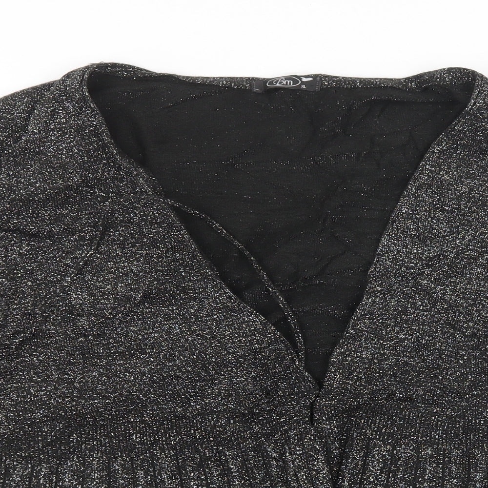 BM Womens Black   Cardigan Jumper Size XL