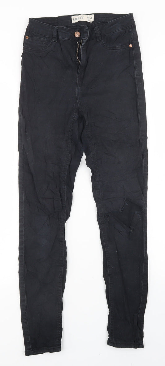 molly Womens Black   Skinny Jeans Size S L27 in