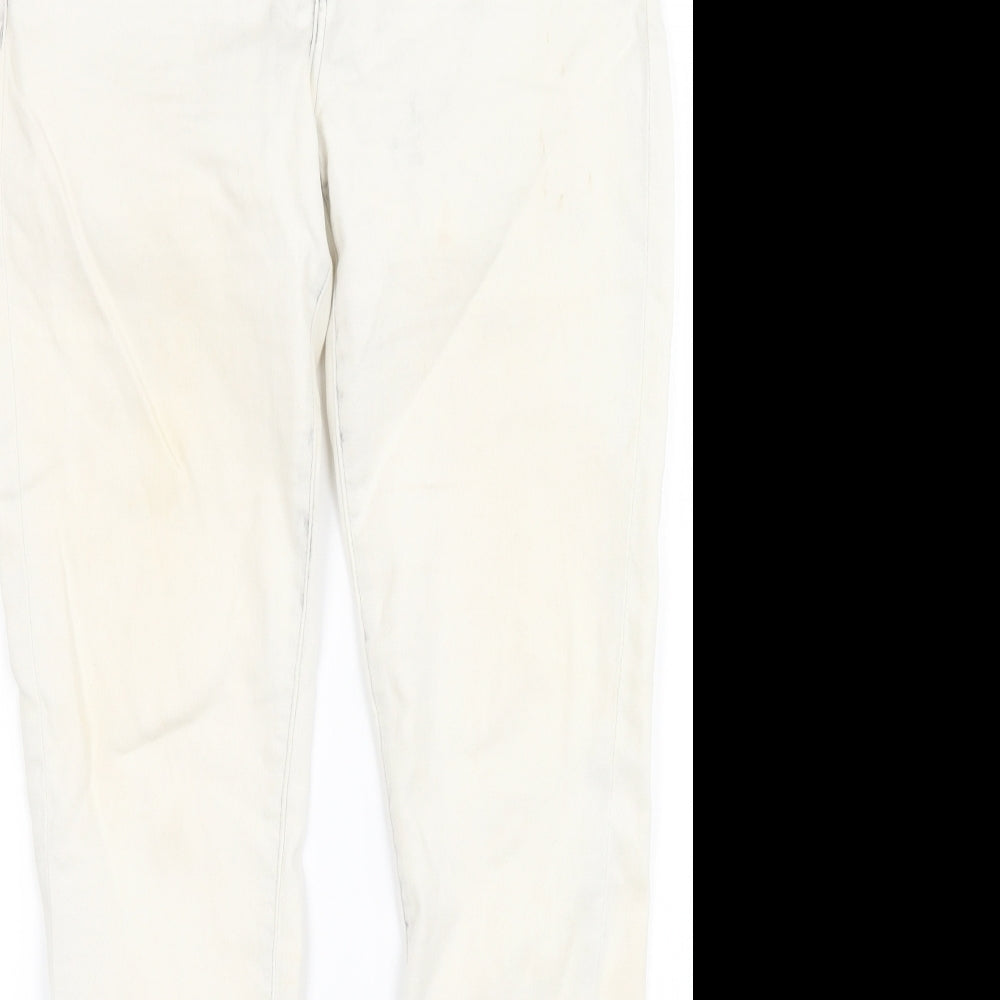 DENIM CO Womens White   Skinny Jeans Size 14 L29 in