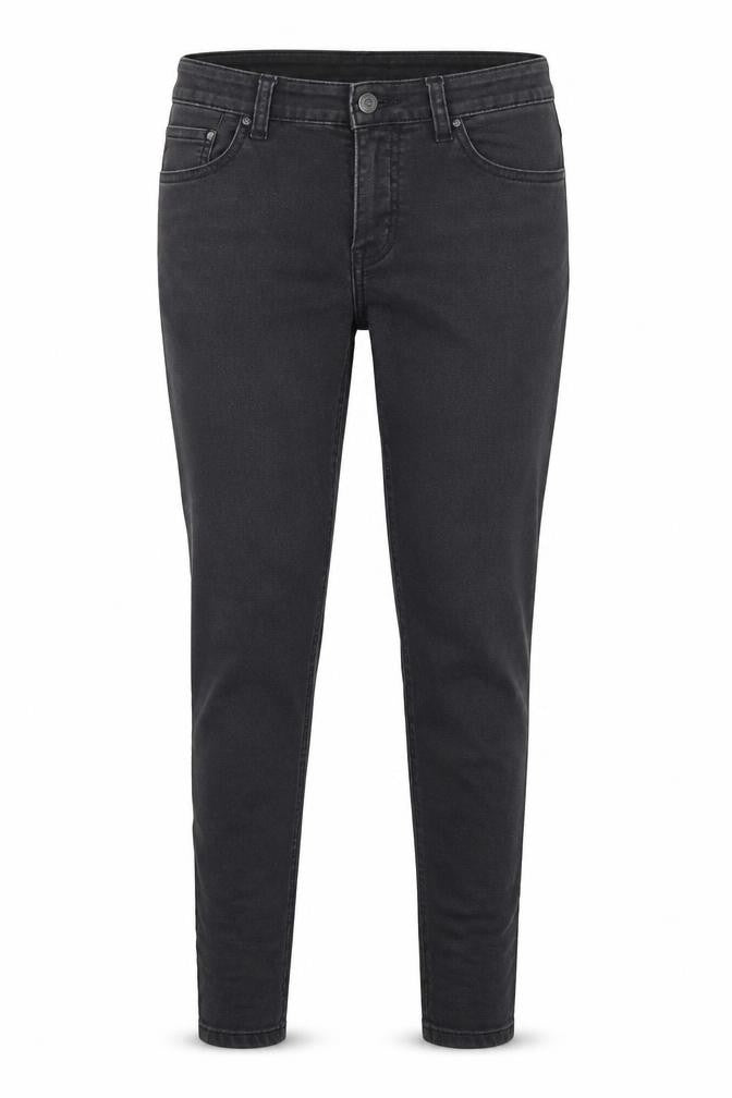 Front view of denim co women’s black skinny jeans, size UK 14, 27-inch leg