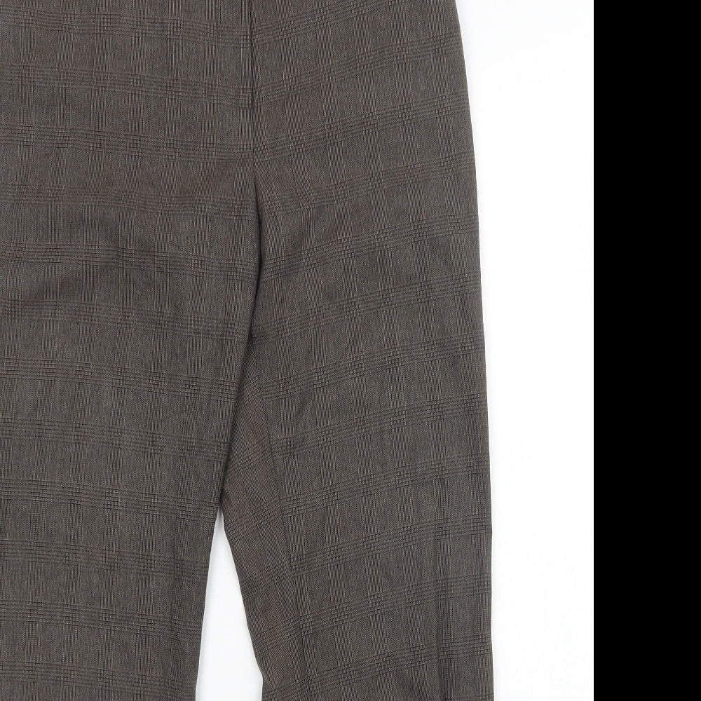 C&A Womens Brown Plaid  Trousers  Size 14 L29 in