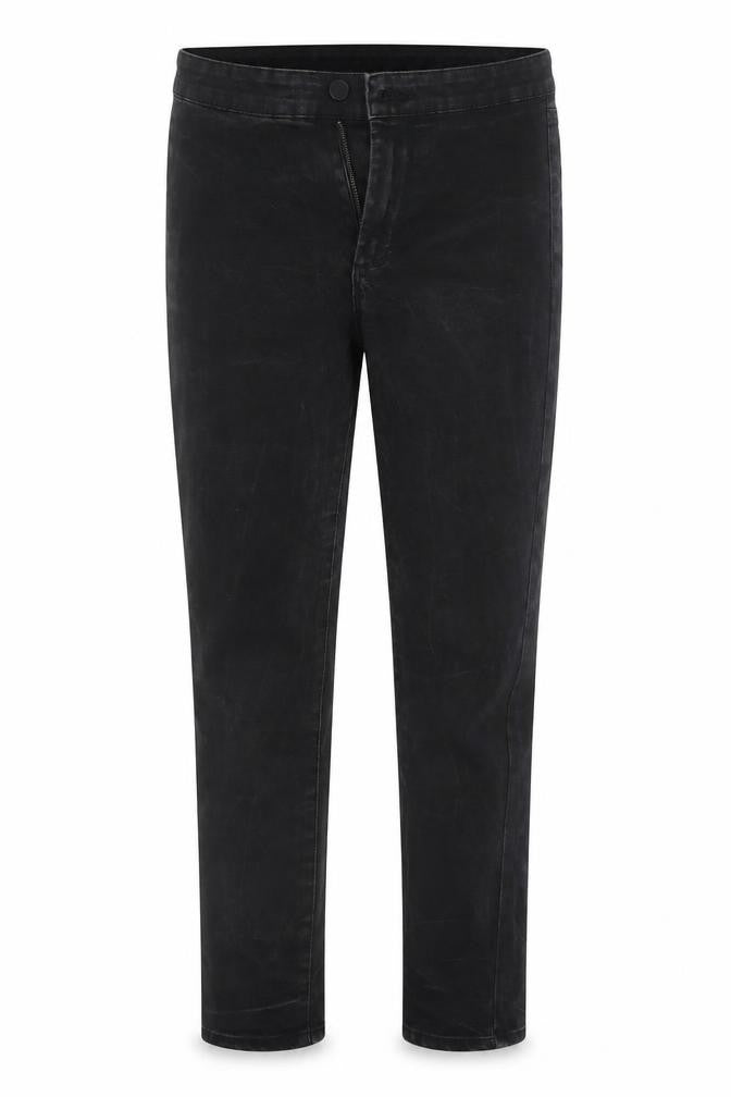 Front view of denim co women’s black skinny jeans, size UK 10, 24-inch leg