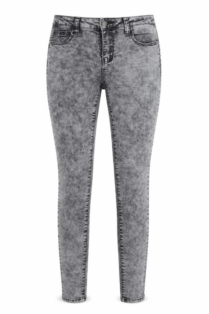 Front view of denim co women’s black skinny jeans, size UK 10, 29-inch leg