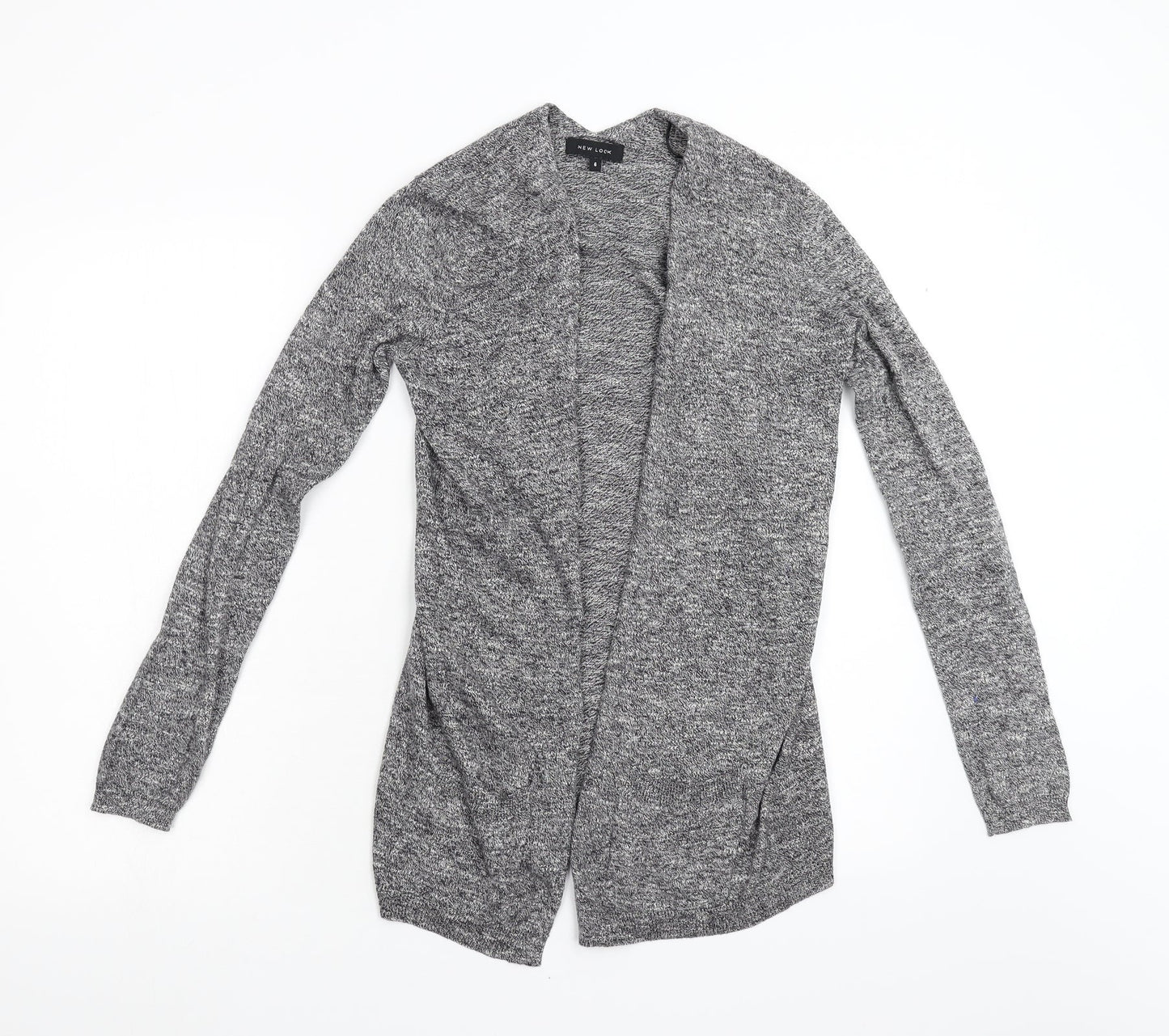 New Look Womens Grey  Knit Cardigan Jumper Size 6