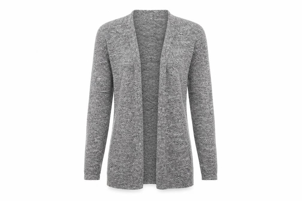 New Look Womens Grey  Knit Cardigan Jumper Size 6