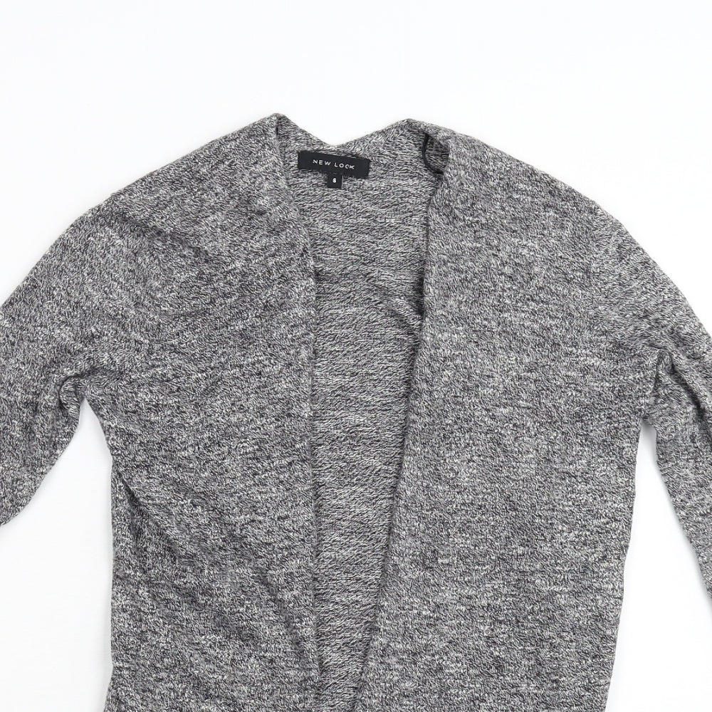 New Look Womens Grey  Knit Cardigan Jumper Size 6