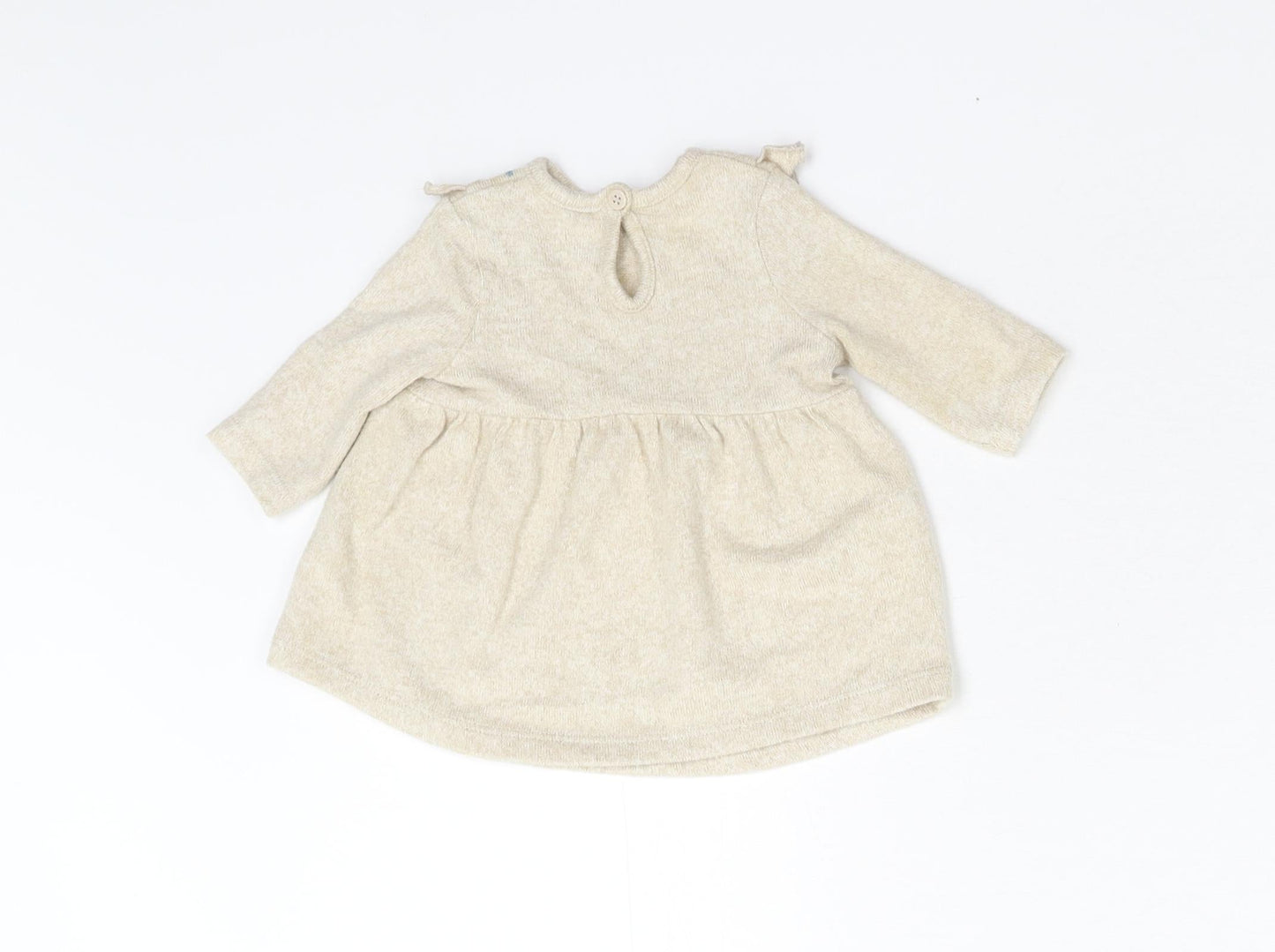 George Girls Beige Floral  Tunic Jumper Size 0-3 Months  - First Size