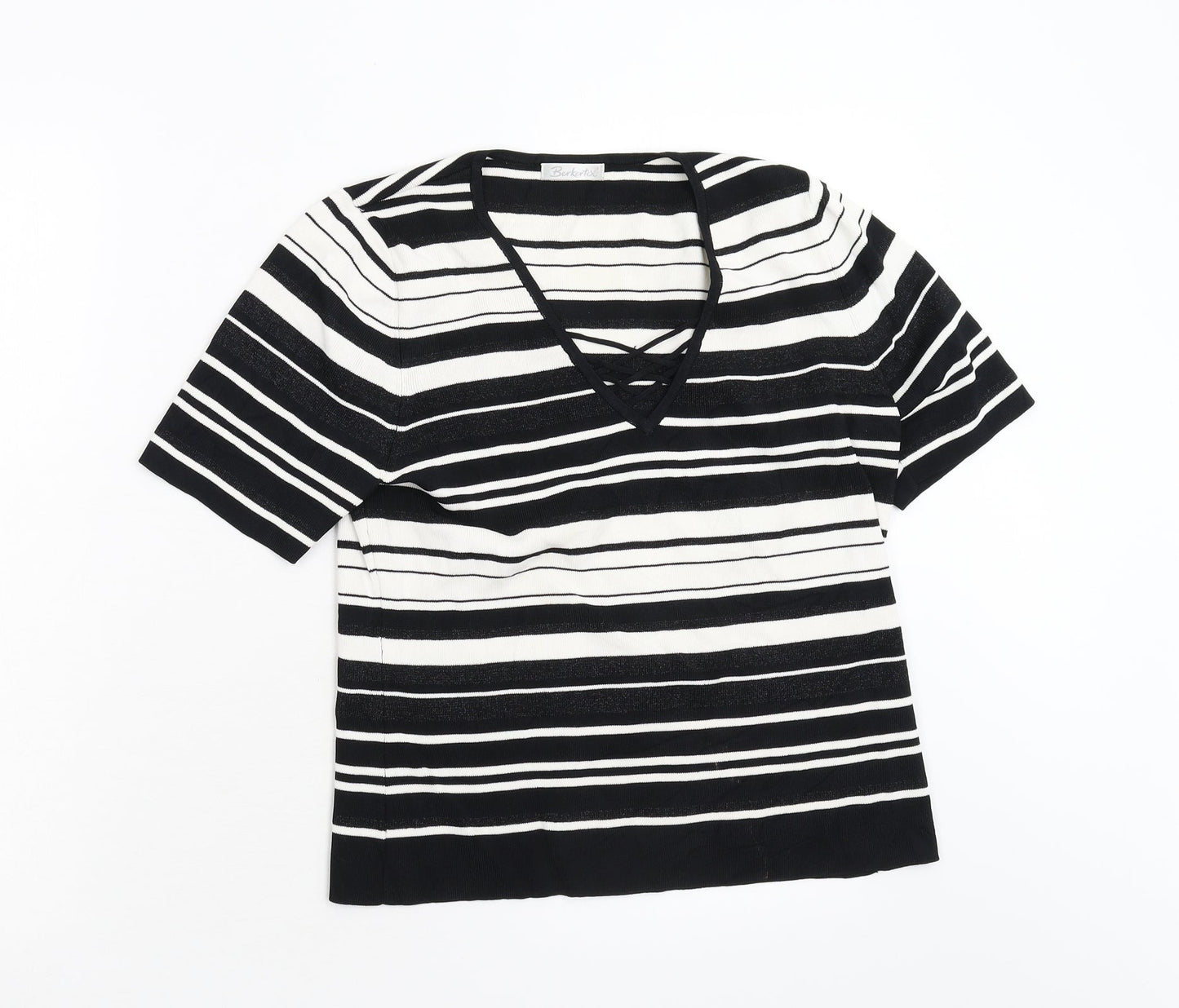 Berkertex Womens Multicoloured Striped Knit Pullover Jumper Size 14