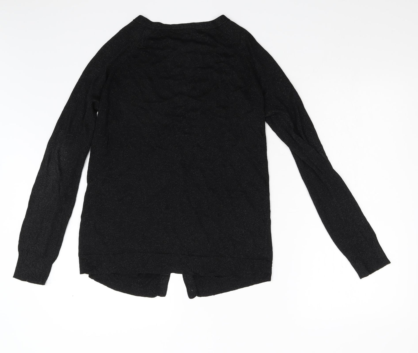 Topshop Womens Black  Knit Cardigan Jumper Size 14