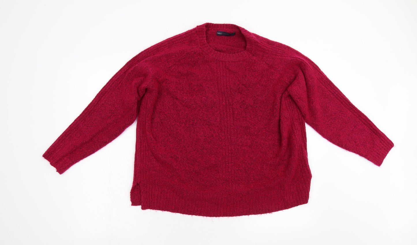 M&S Womens Pink  Knit Pullover Jumper Size L