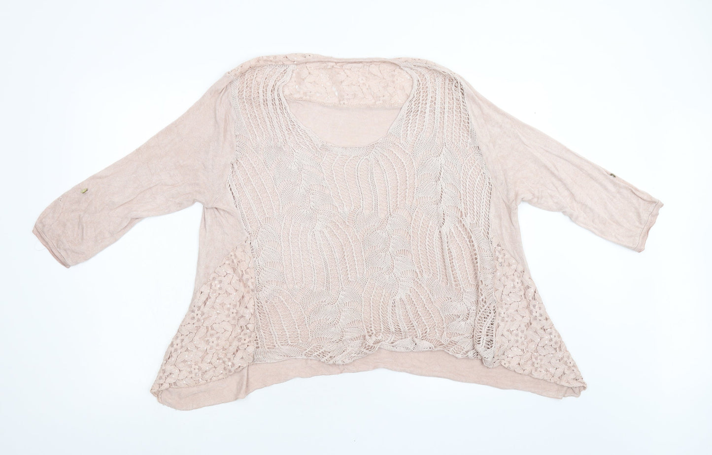 Preworn Womens Pink  Knit Pullover Jumper Size L