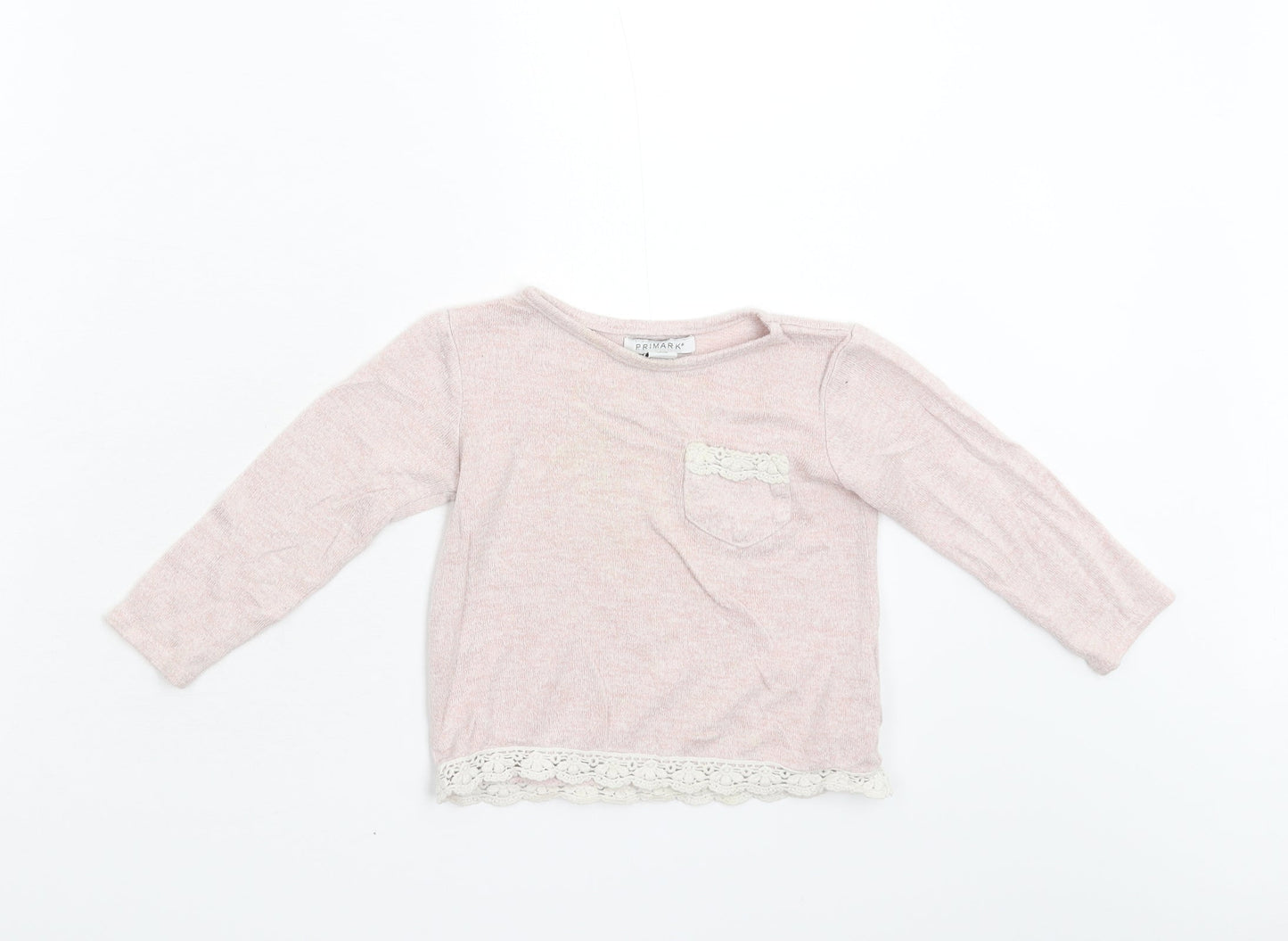 Primark Girls Pink   Basic T-Shirt Size 2-3 Years