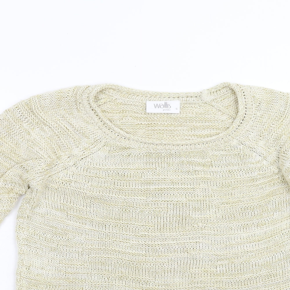 Wallis Womens Gold  Knit Pullover Jumper Size S