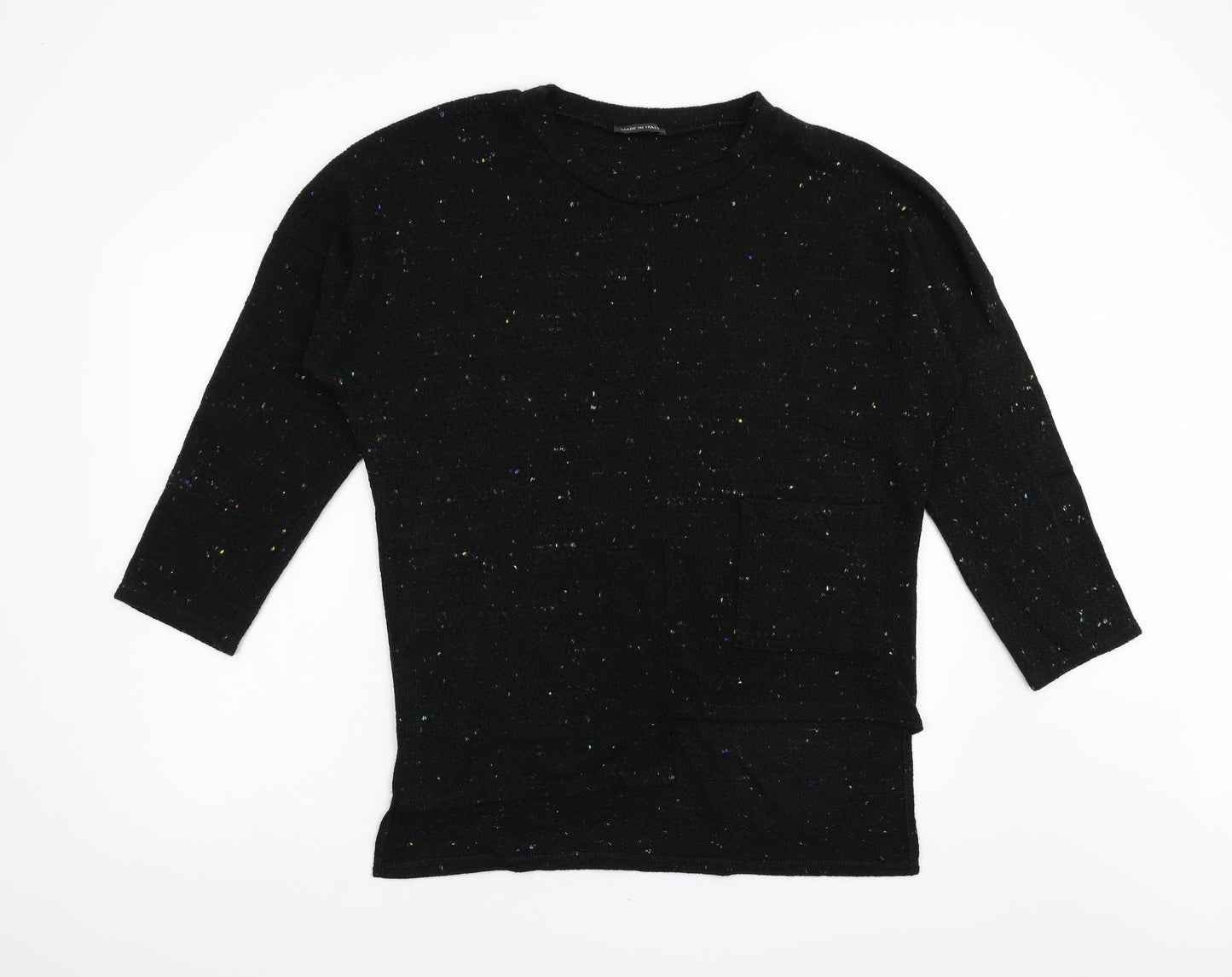 Made in Italy Womens Black  Knit Pullover Jumper Size L