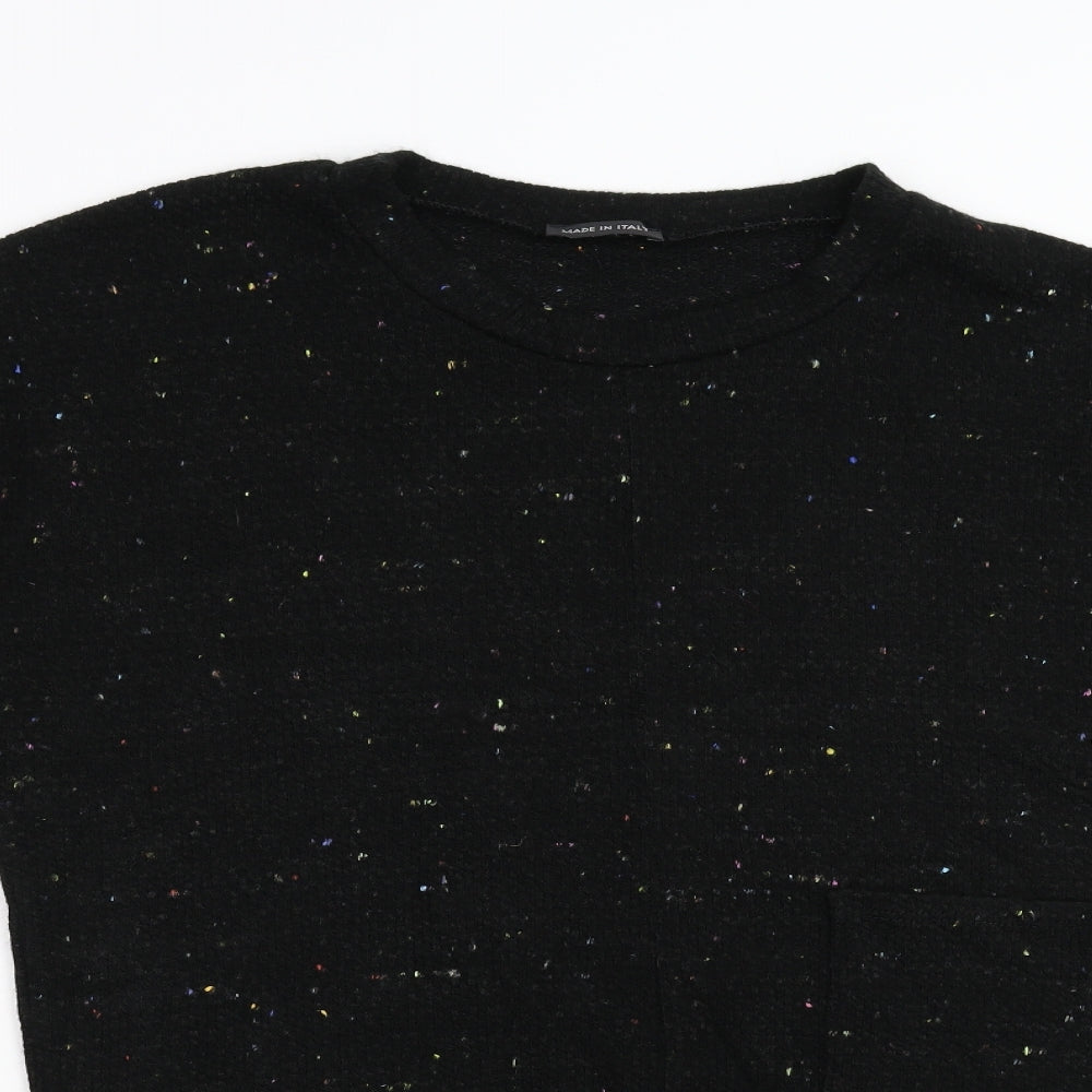 Made in Italy Womens Black  Knit Pullover Jumper Size L